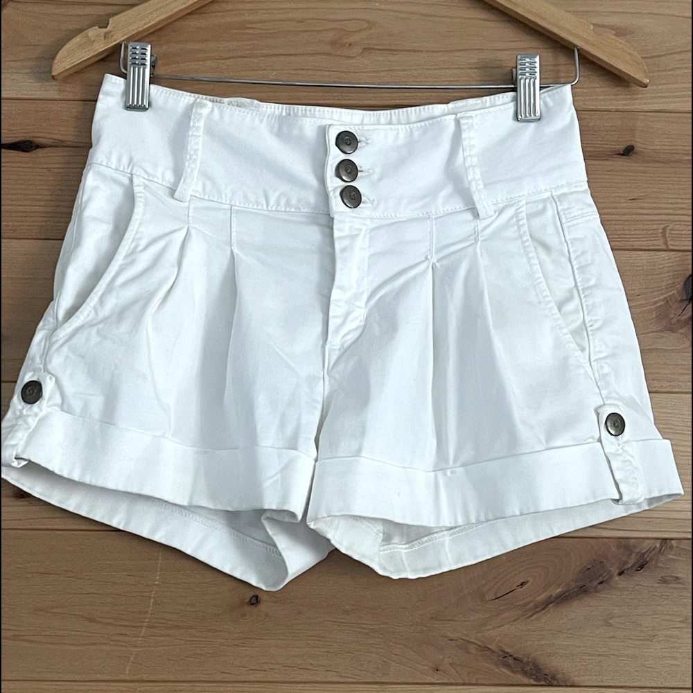 Hudson High Rise White Shorts